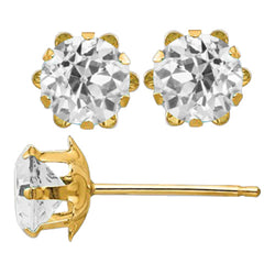 Naturreiner Edler Diamant Ohrringe – 14 Karat Gelbgold 3,50 Karat