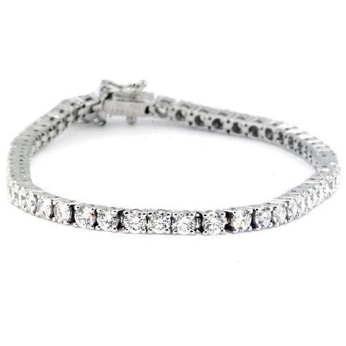 Funkelnde Brillantschliff Echt Diamanten Tennisarmband WG 14K 7,05 Karat