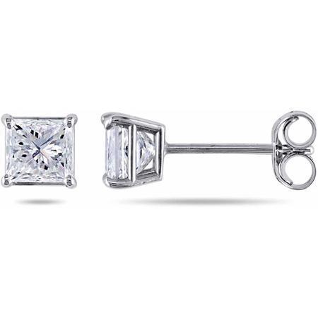 Funkelnde Princess Cut 3,20 ct Echt Diamanten Damen Ohrstecker Weißgold