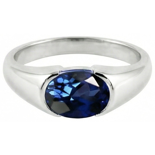 echter oval diamant 2Karat ring Seitenansicht