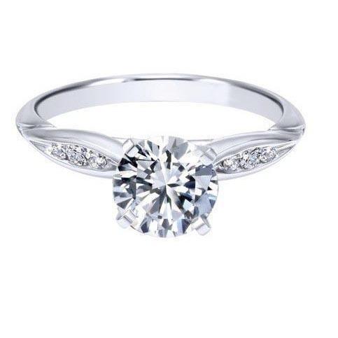 Funkelnder 3,10 Karat Diamant Ehering Weißgold 14K - harrychadent.de