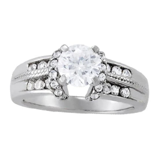 Funkelnder Echt Diamant-Verlobungsring 1,75 ct. Weißgold 14K