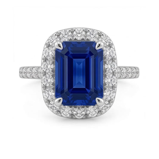 echter round diamant 3.50Karat ring Seitenansicht