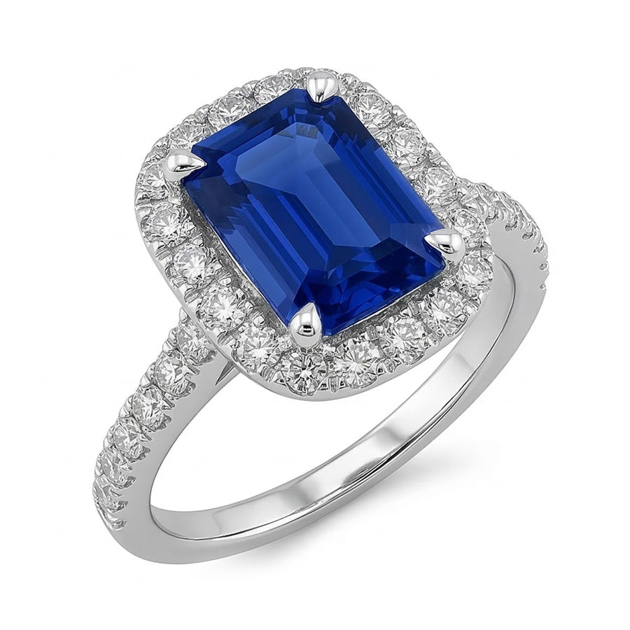 echter round diamant 3.50Karat ring Profilansicht