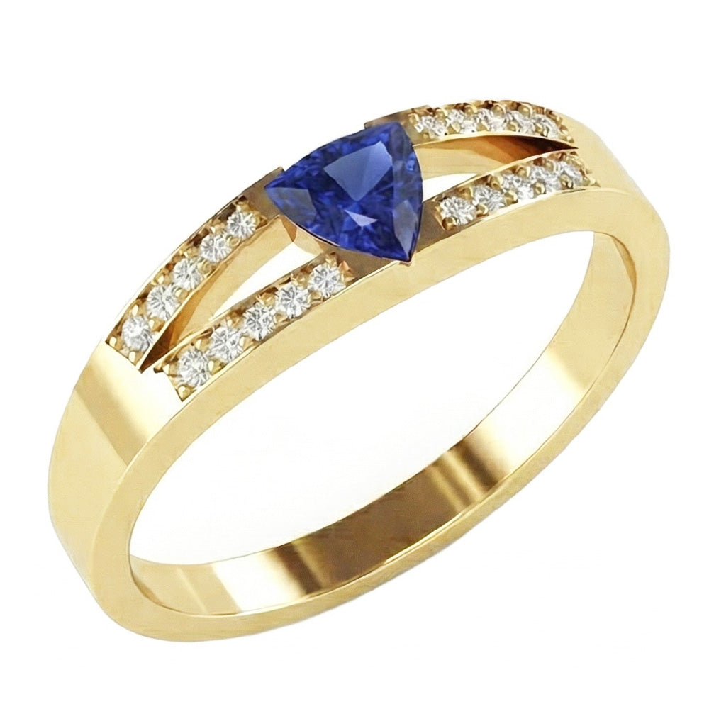 echter round diamant 1Karat ring Vorderansicht