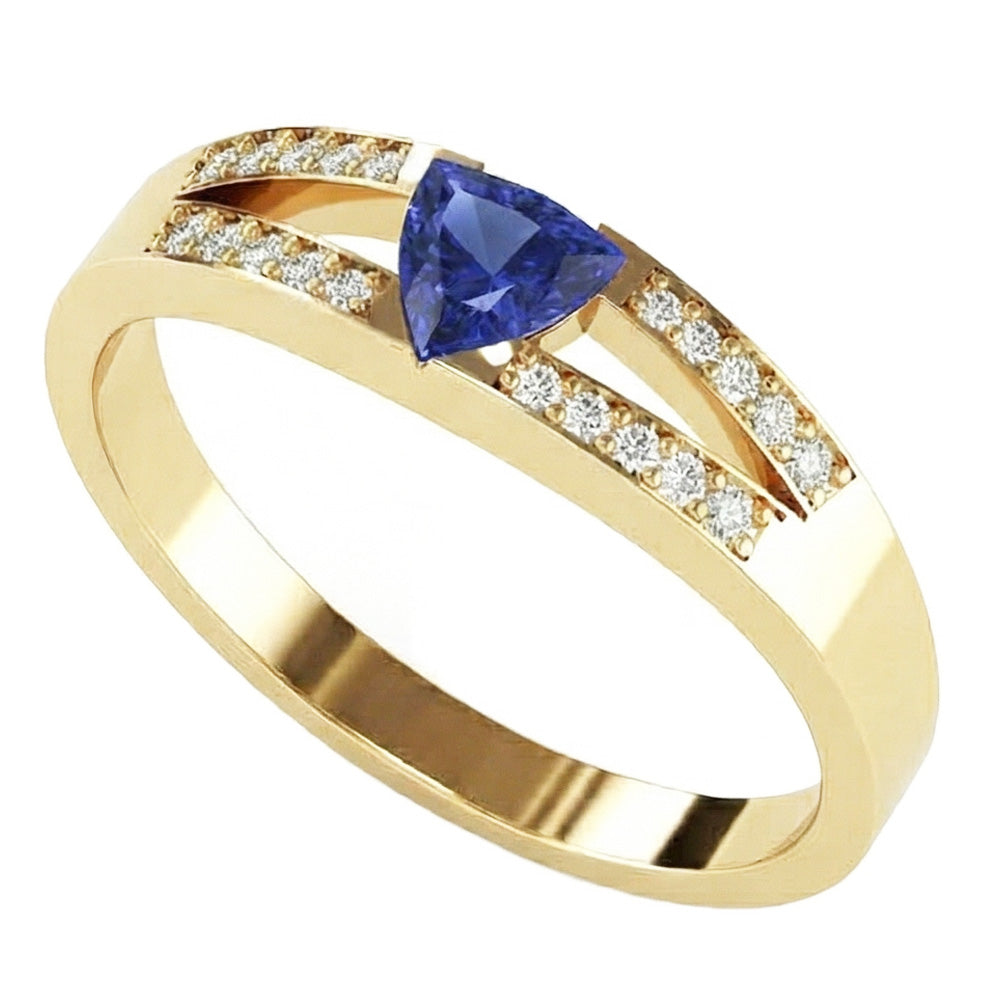 echter round diamant 1Karat ring Seitenansicht