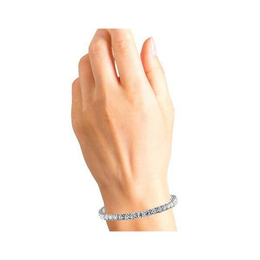 Funkelndes Tennisarmband mit Echt Diamanten im Kissenschliff WG 14K 20 Karat