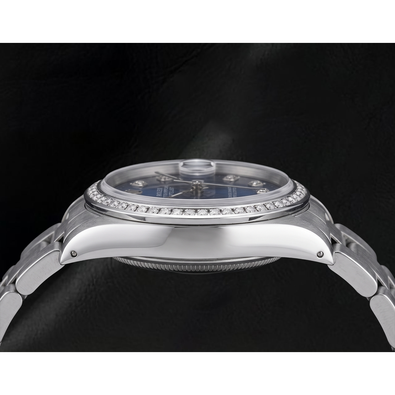Funkelndes blaues Diamant-Zifferblatt mit Lünette Datejust Rolex Herrenuhr Edelstahl SCHNELLES EINSTELLEN