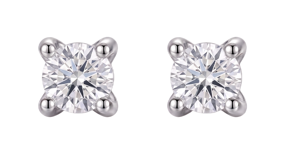 GIA-zertifiziert Damen Ohrstecker Ohrstecker Set 2.16 ct Runde Echt Aus der Erde Abgebauter Natürlicher Diamanten Weißgold