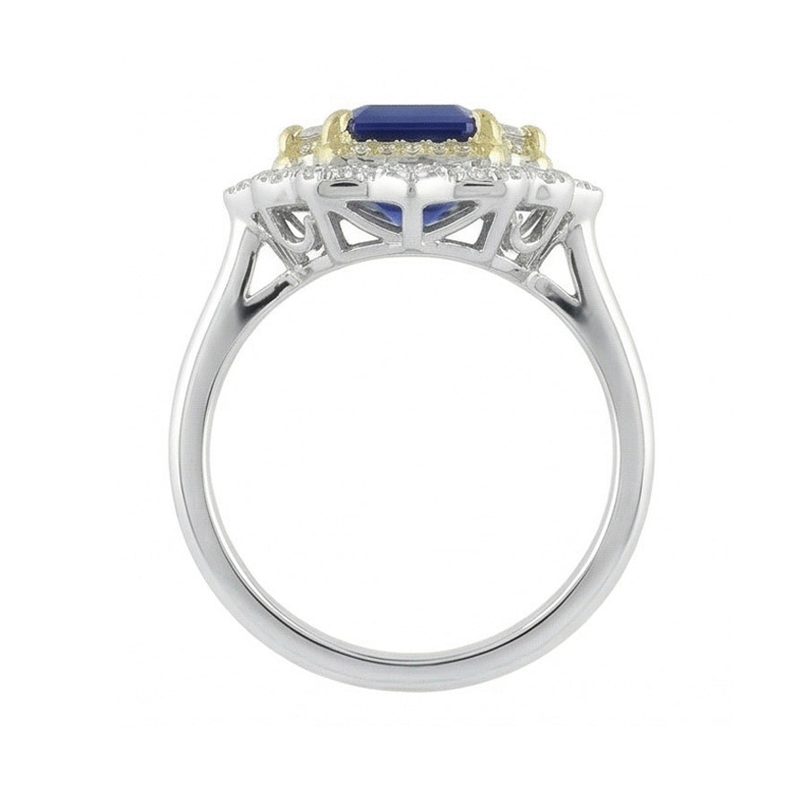 echter baguette diamant 6.75Karat ring Draufsicht