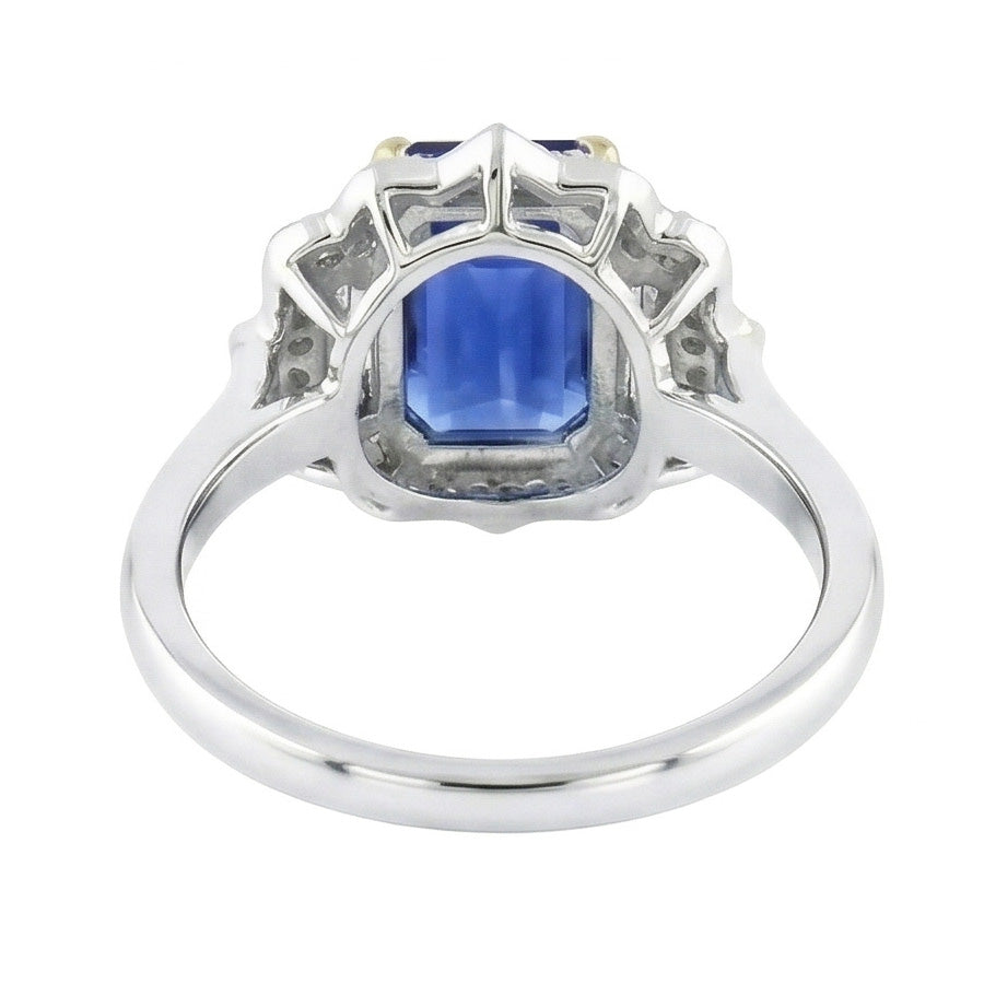 echter baguette diamant 6.75Karat ring Profilansicht