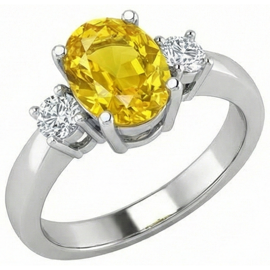 echter oval diamant 3.70Karat ring Seitenansicht