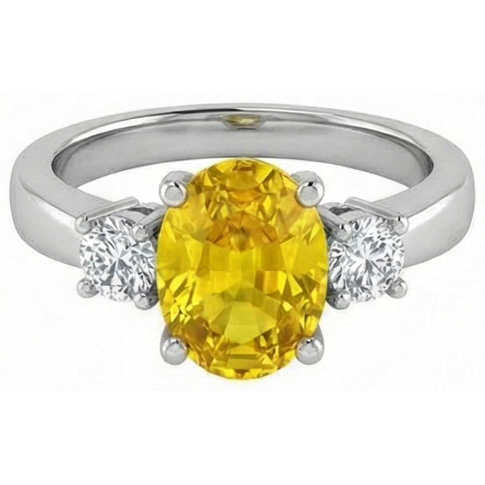 echter oval diamant 3.70Karat ring Detailansicht