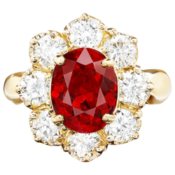 Echter Rubin Ring 4 Karat