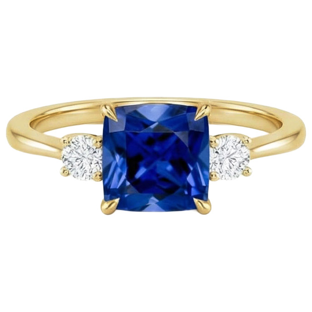 echter round diamant 2.50Karat ring Profilansicht