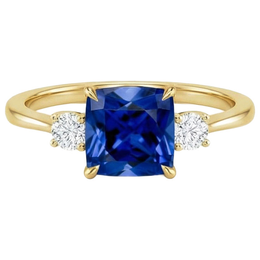 echter round diamant 2.50Karat ring Profilansicht