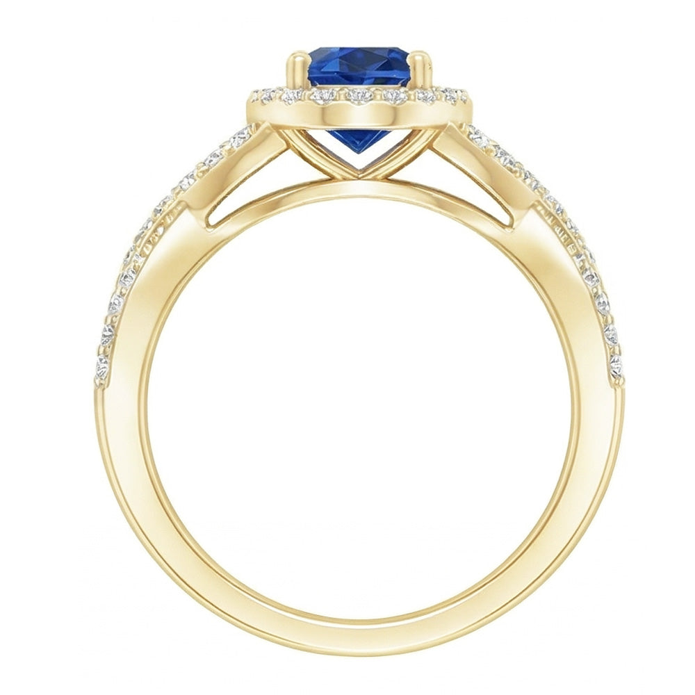 echter round diamant 4Karat ring Profilansicht