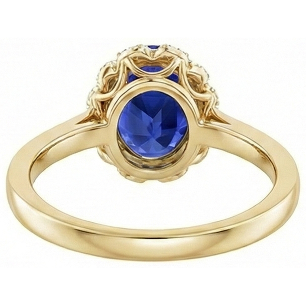 echter oval diamant 5.50Karat ring auf Weiß