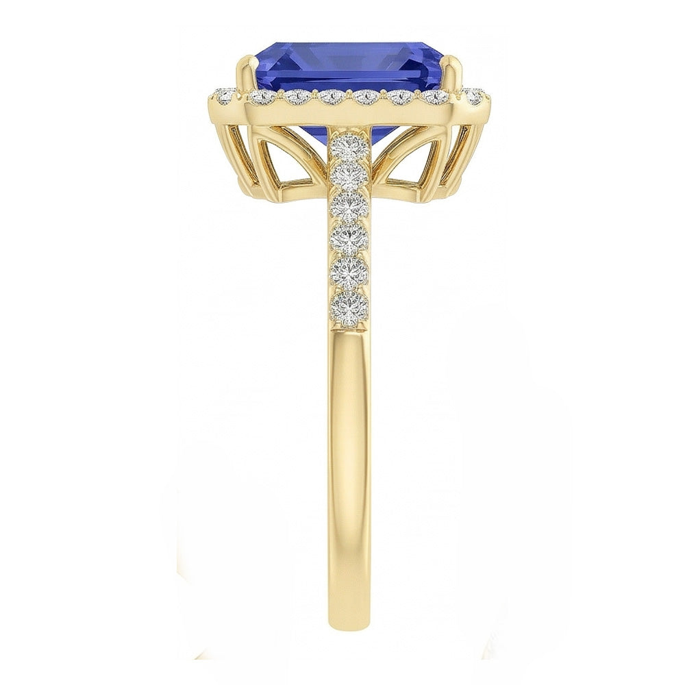 echter round diamant 4Karat ring Draufsicht