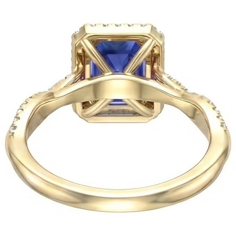 echter round diamant 3Karat ring Profilansicht
