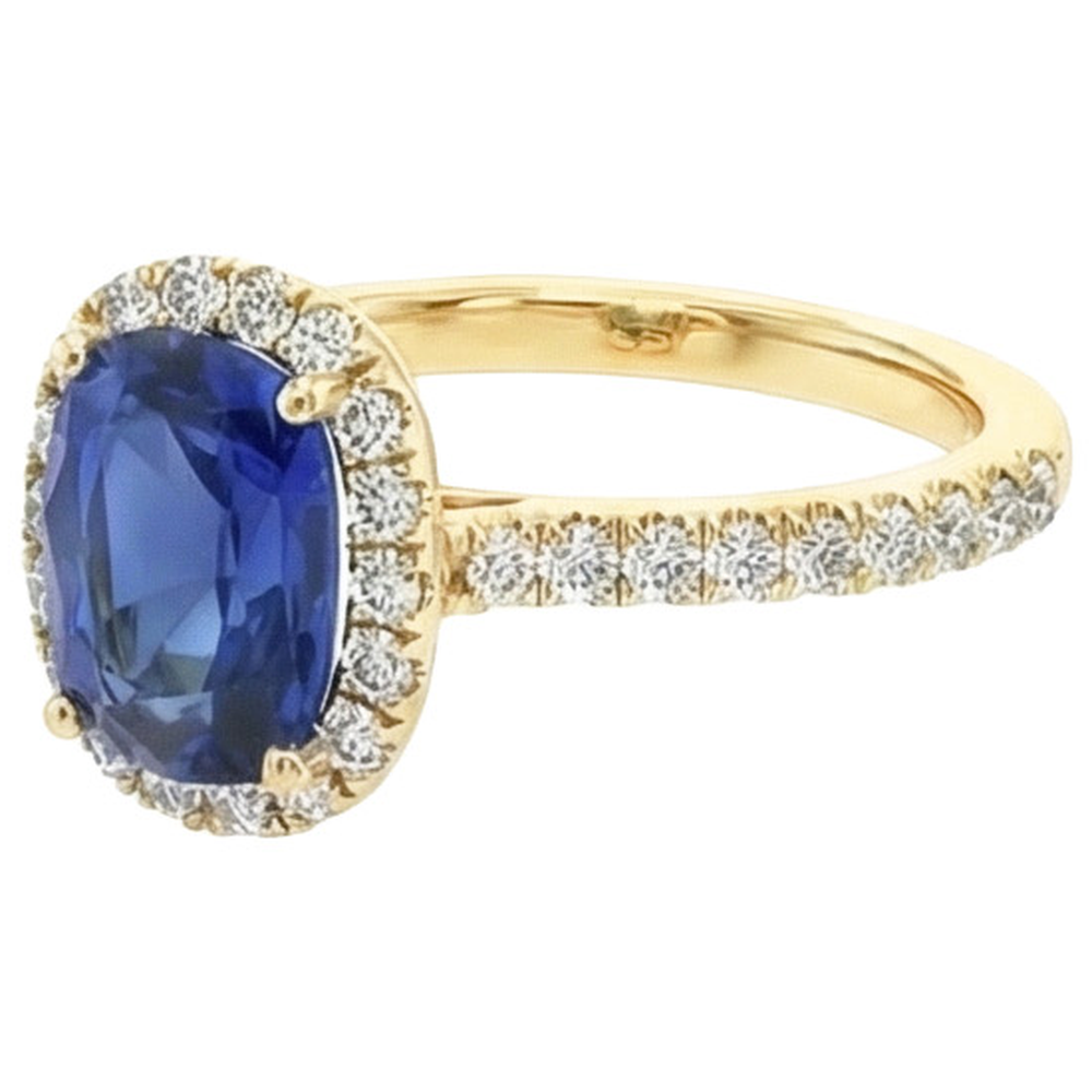 echter oval diamant 11.25Karat ring Detailansicht