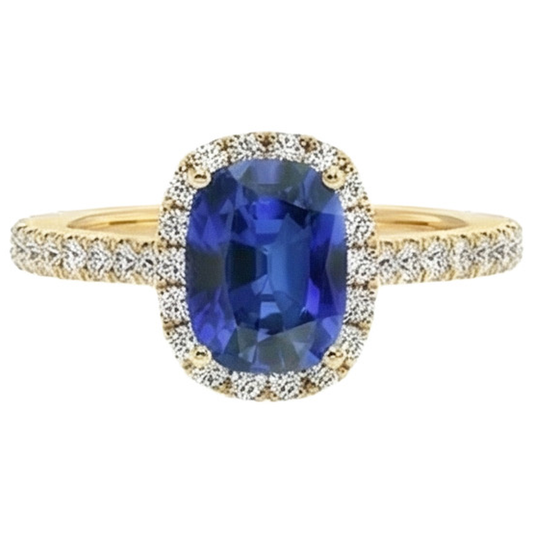 echter oval diamant 11.25Karat ring Seitenansicht