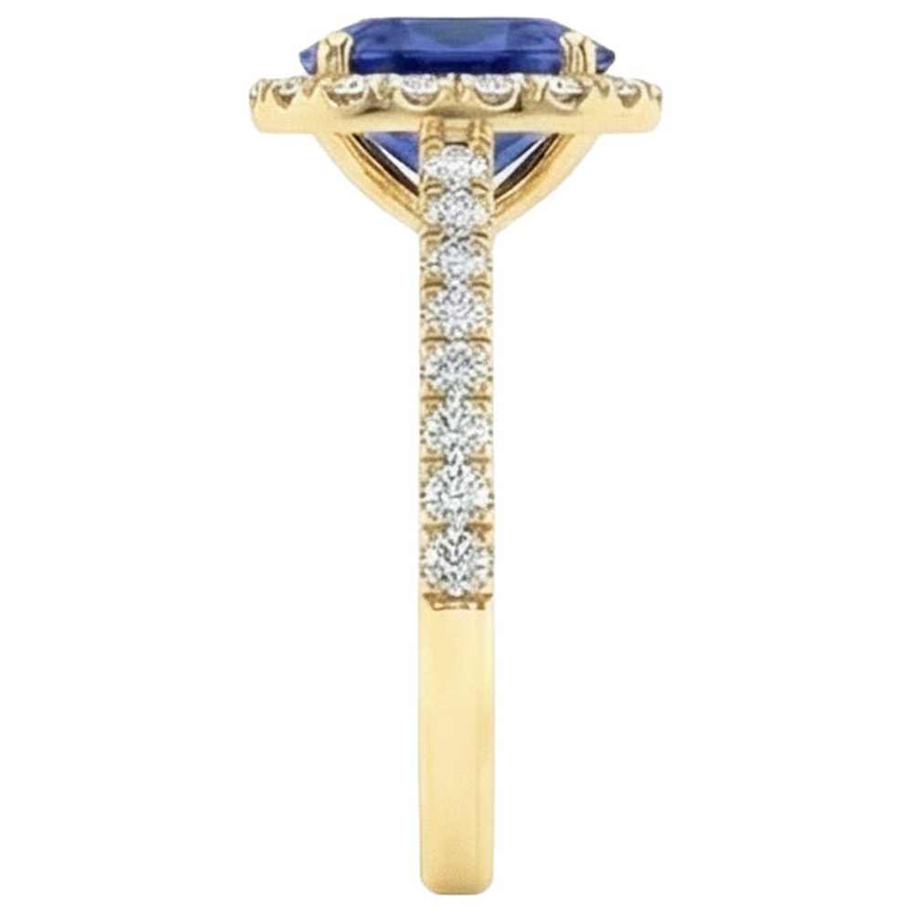 echter oval diamant 11.25Karat ring Draufsicht