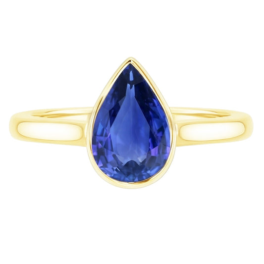 echter pear diamant 4Karat ring Seitenansicht