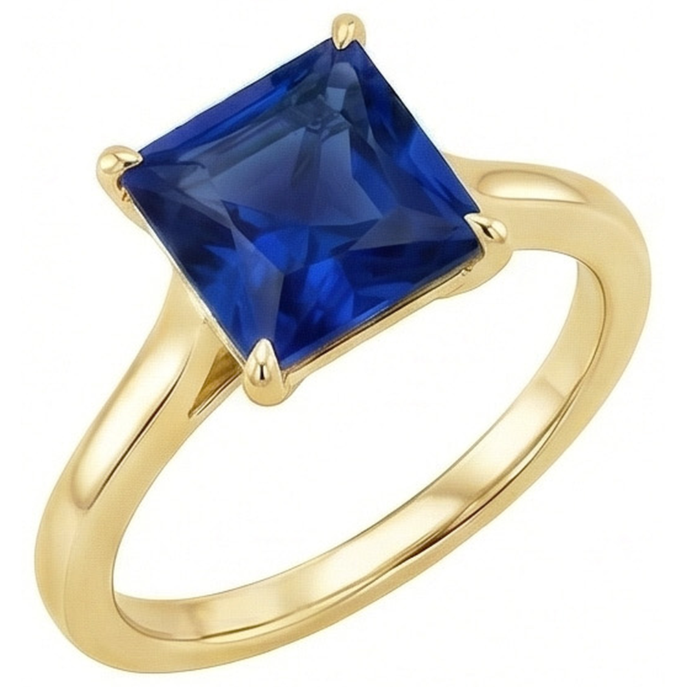 echter princess diamant 5Karat ring Seitenansicht