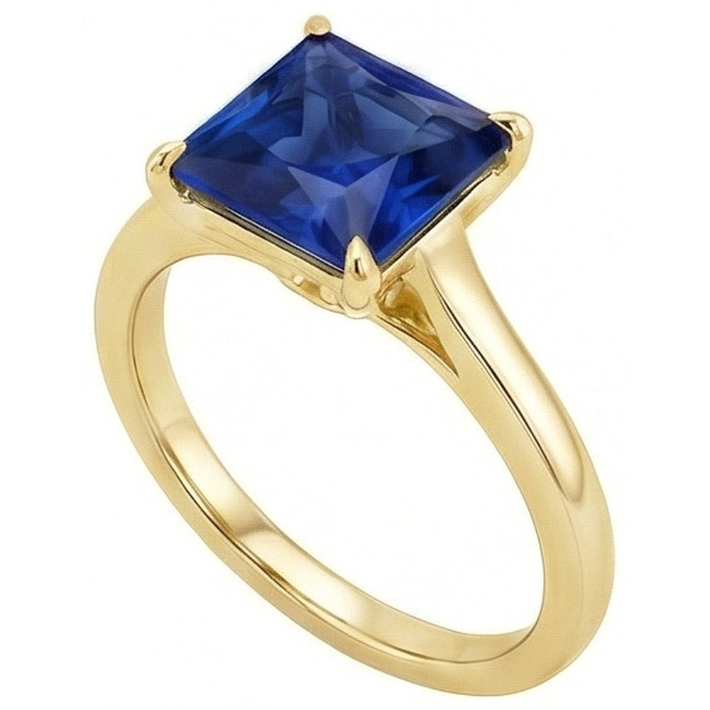 echter princess diamant 5Karat ring Draufsicht