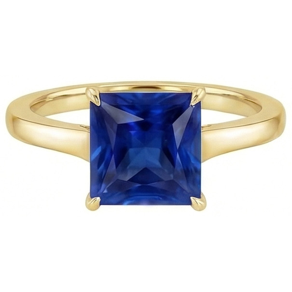 echter princess diamant 5Karat ring Profilansicht