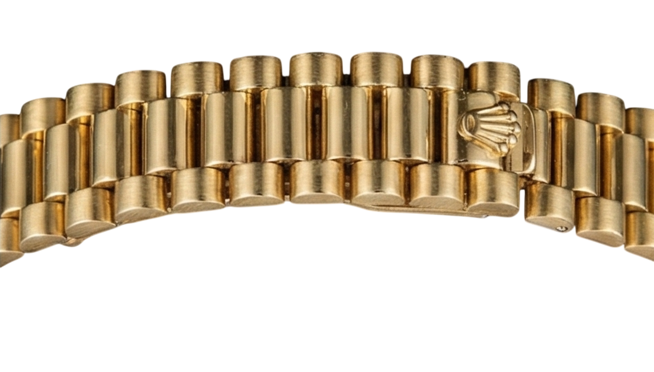 Gelbgold Präsidentenstil Rolex Date Just Uhr, Lünette, Diamant-Zifferblatt, Schwarz