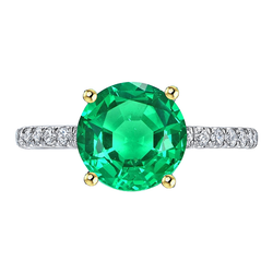 GIA-Zertifiziert Kolumbianischer Smaragd Edelstein-Ring 3 Karat