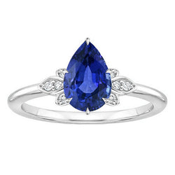 Naturreiner Kornblumenblauer Saphir Farbstein-Ring 2 Karat – 14K