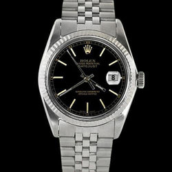 Geriffelte Lünette Rolex Herren Date Just Betrachten Stick-Zifferblatt Edelstahl Jubilee