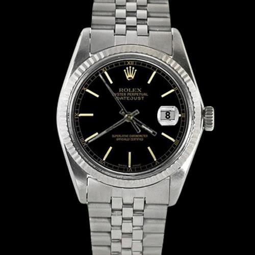 Geriffelte Lünette Rolex Herren Date Just Betrachten Stick-Zifferblatt Edelstahl Jubilee