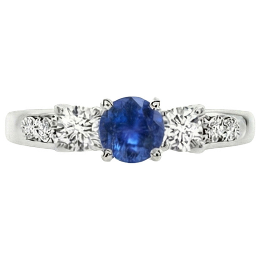 echter round diamant 2Karat ring Draufsicht