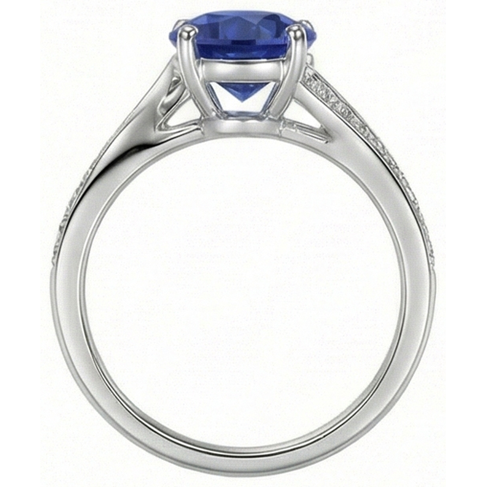 echter round diamant 3Karat ring auf Weiß