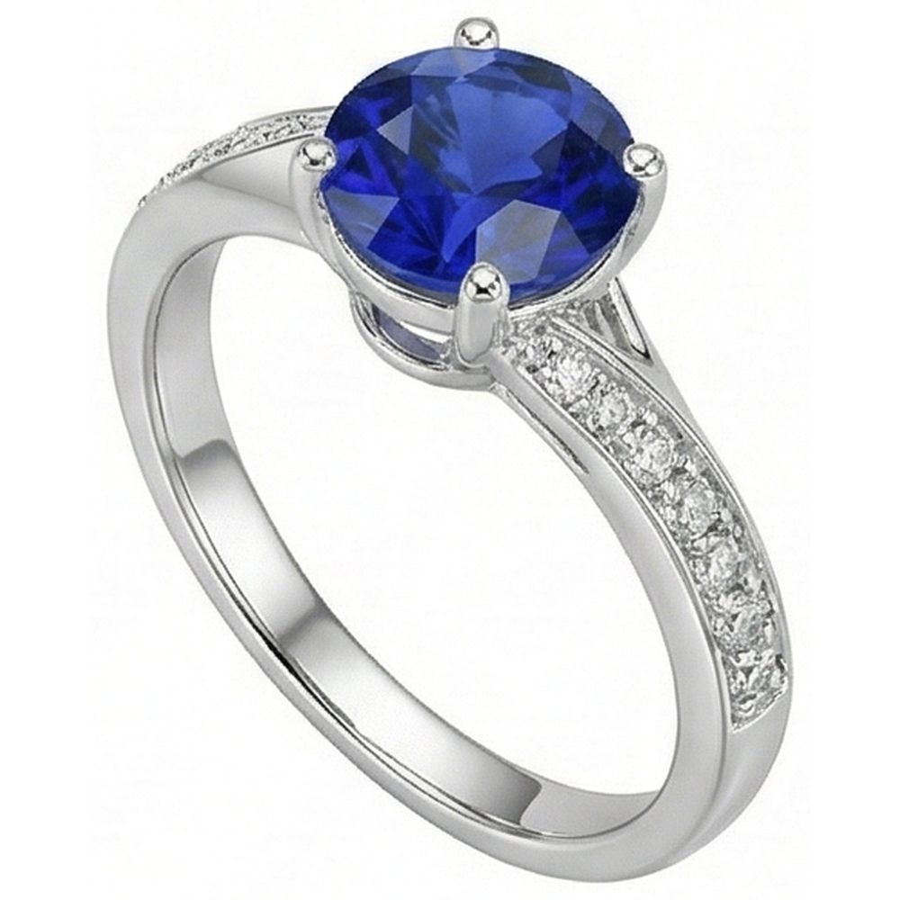 echter round diamant 3Karat ring Detailansicht