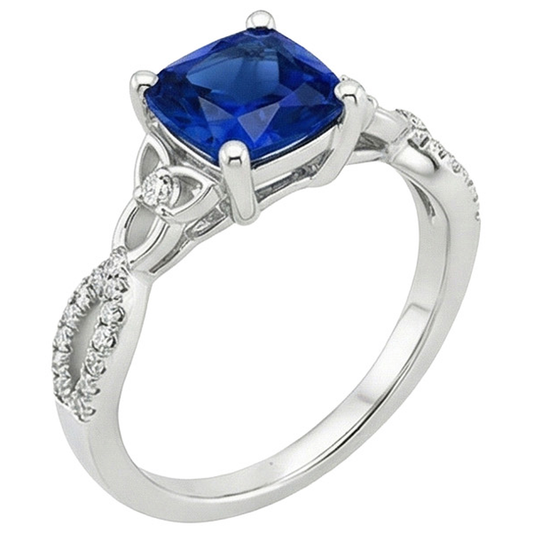 echter round diamant 2.75Karat ring Seitenansicht