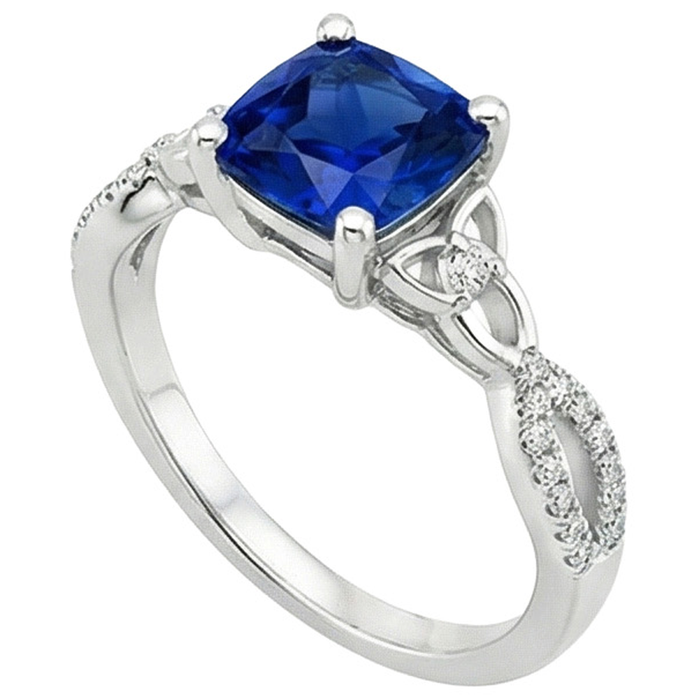 echter round diamant 2.75Karat ring Draufsicht