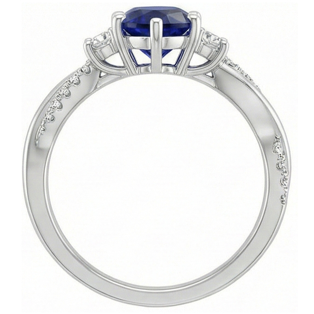 echter round diamant 5.50Karat ring Seitenansicht