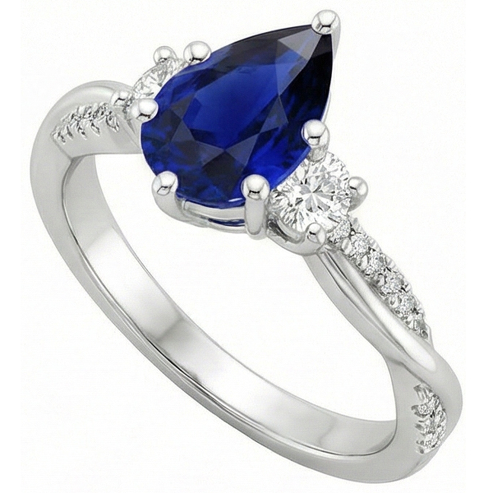 echter round diamant 5.50Karat ring Draufsicht