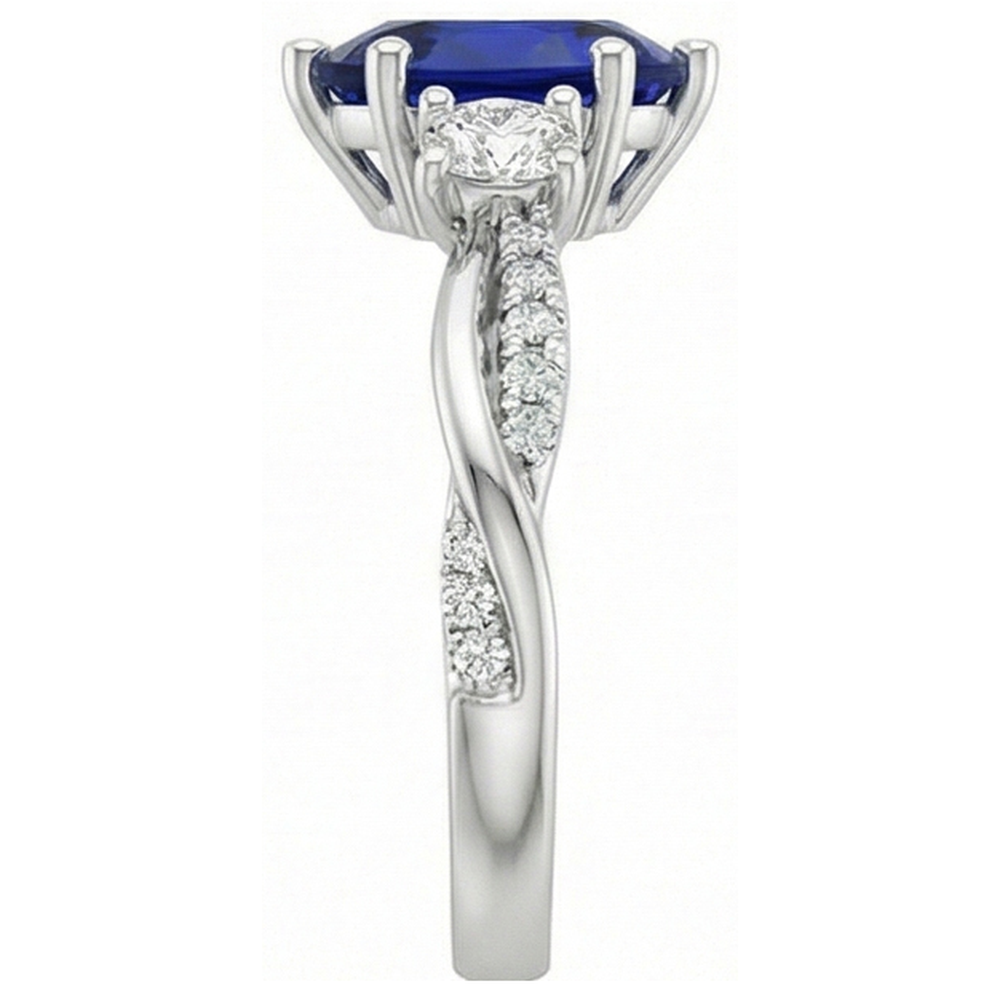 echter round diamant 5.50Karat ring auf Weiß