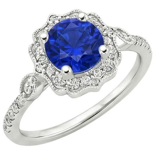 echter round diamant 3Karat ring Seitenansicht