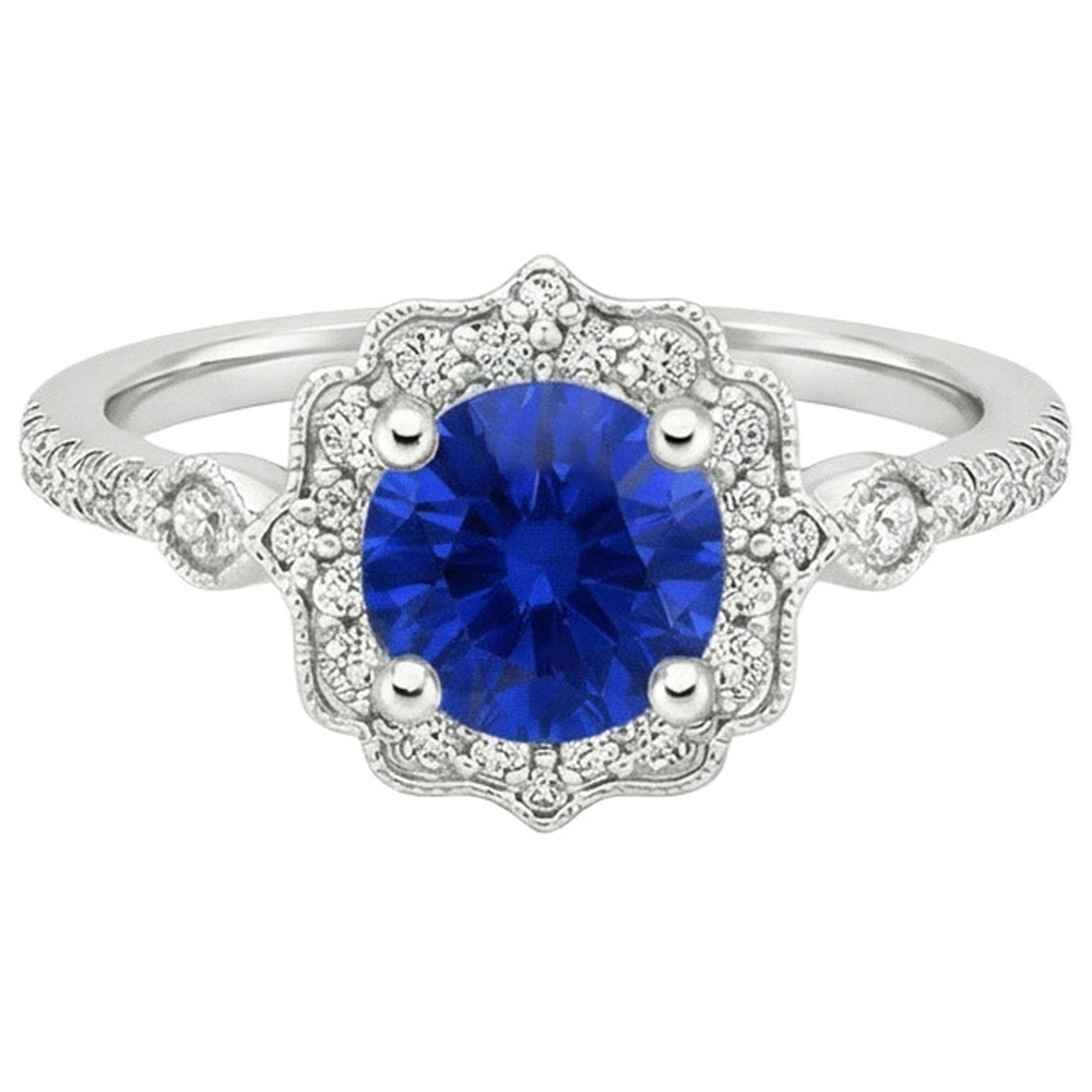 echter round diamant 3Karat ring Detailansicht