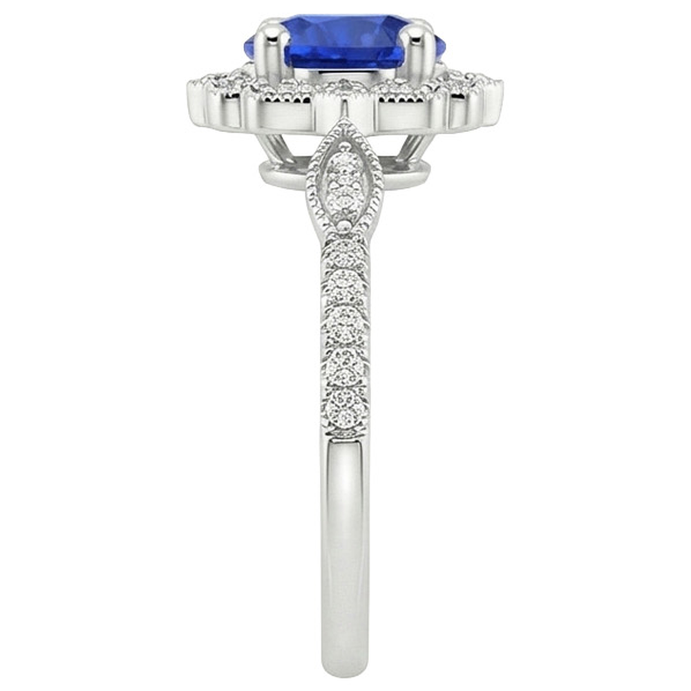 echter round diamant 3Karat ring Profilansicht