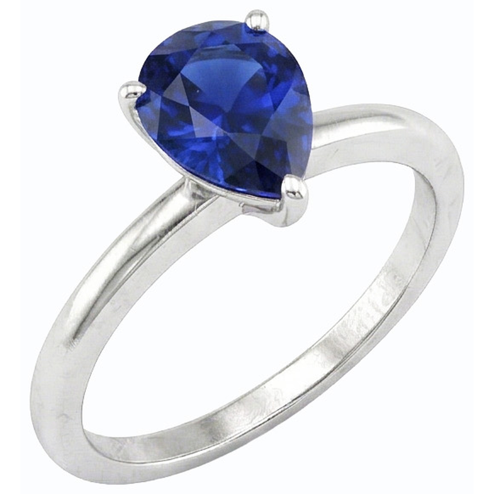 echter pear diamant 1.50Karat ring Seitenansicht