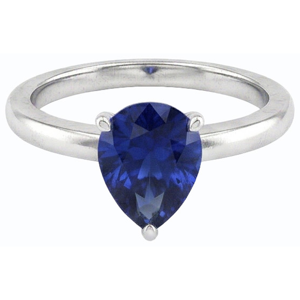 echter pear diamant 1.50Karat ring Draufsicht