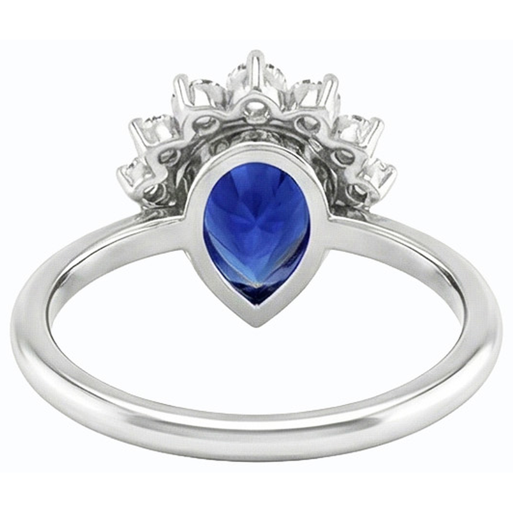 echter round diamant 3.50Karat ring Draufsicht